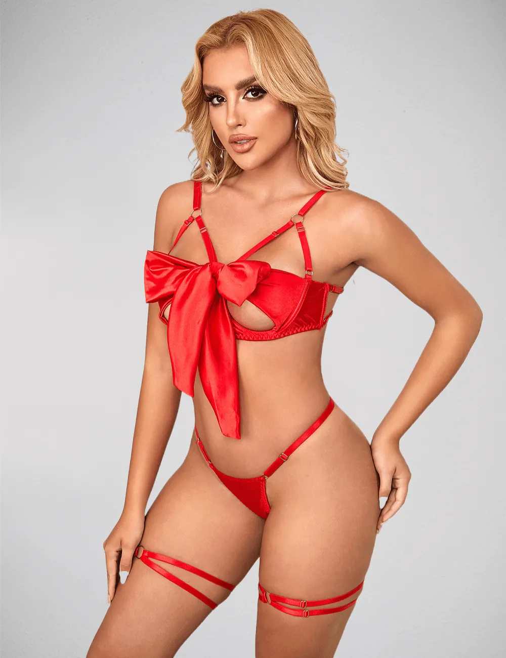 Scandals Sexy Bow Set - Seductive Lingerie with Pull-Away Bow