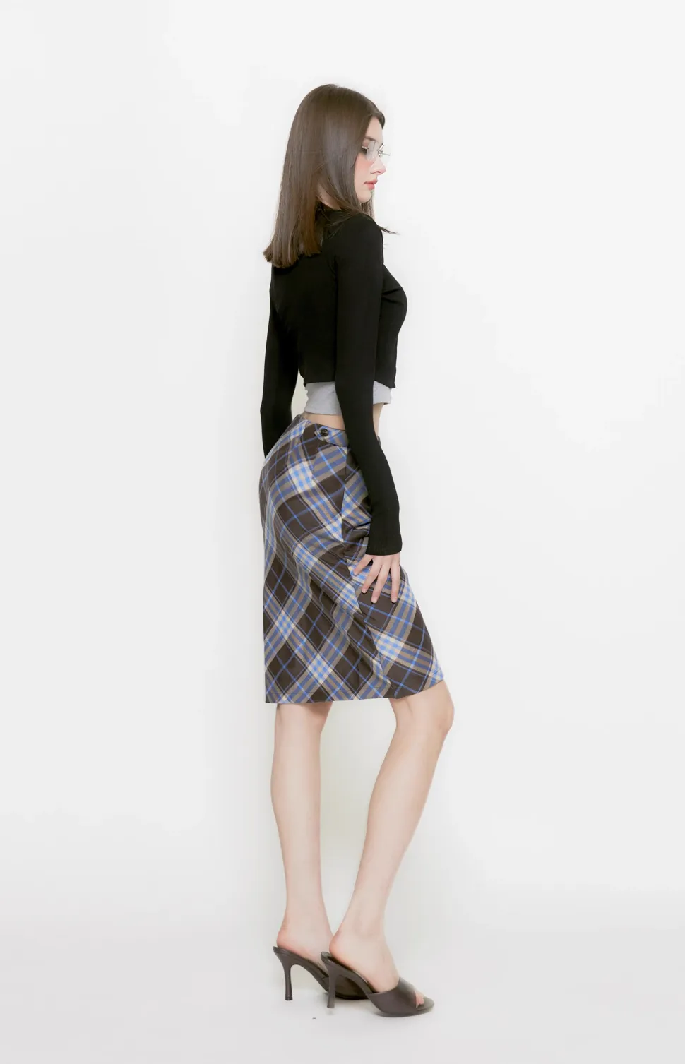 Scottish Plaid High Waist Skirt
