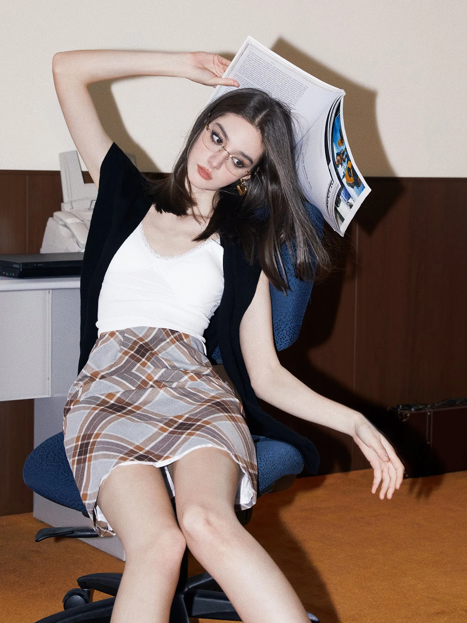 Scottish Plaid High Waist Skirt