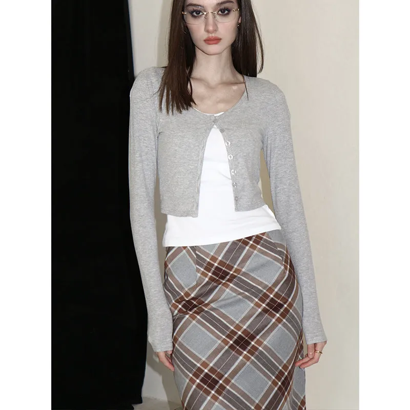 Scottish Plaid High Waist Skirt