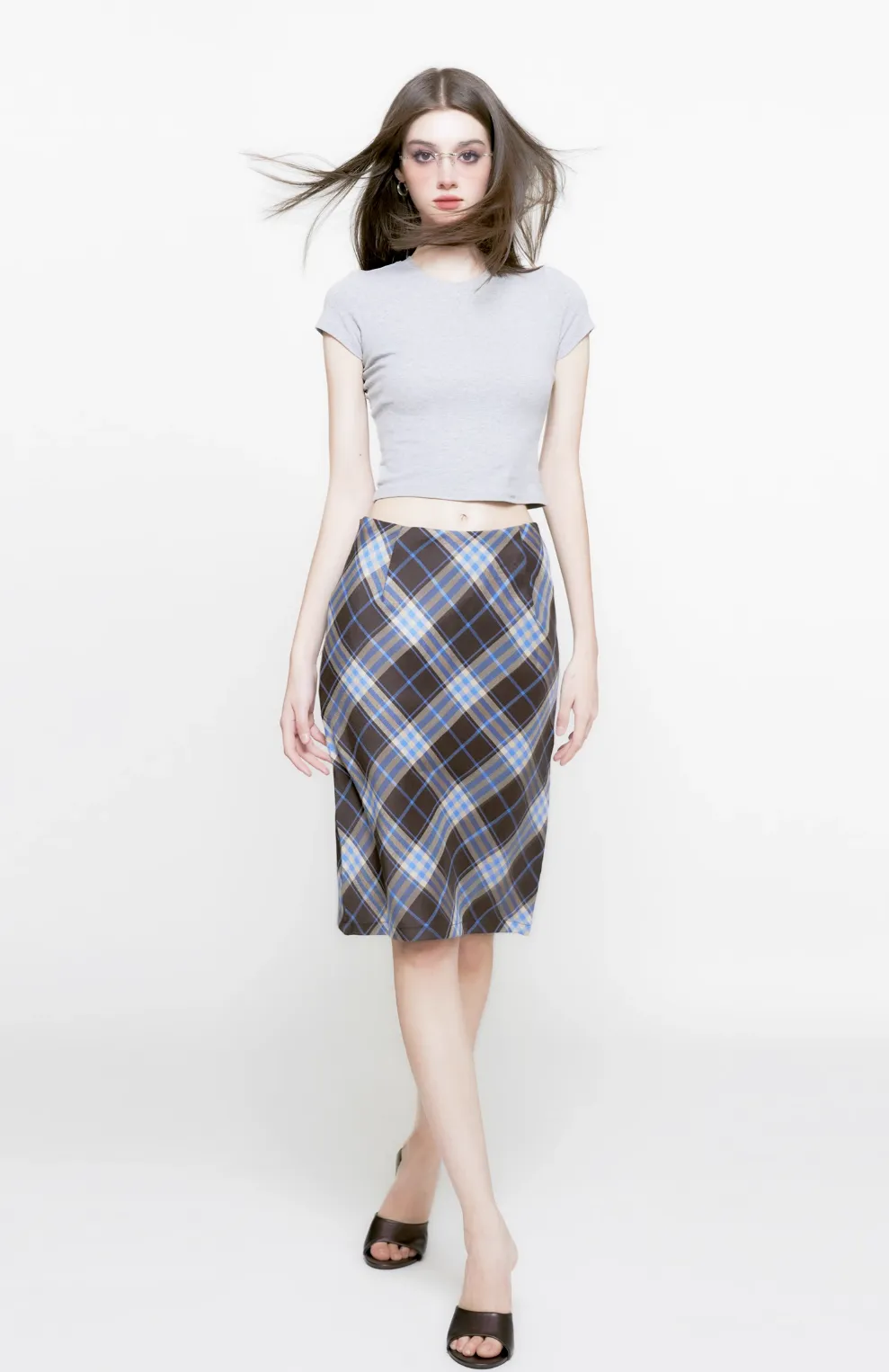 Scottish Plaid High Waist Skirt
