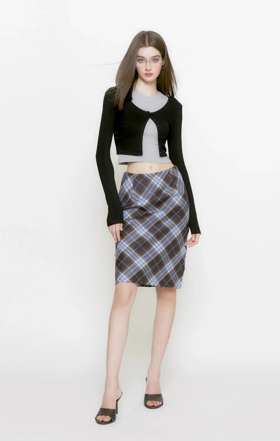 Scottish Plaid High Waist Skirt