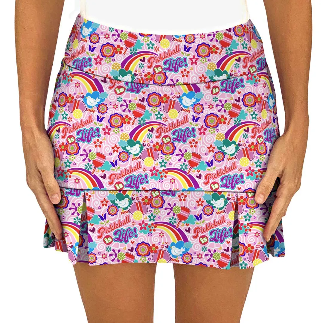 Scottsdale Pleated Skort in Pickleball Is Life Pink