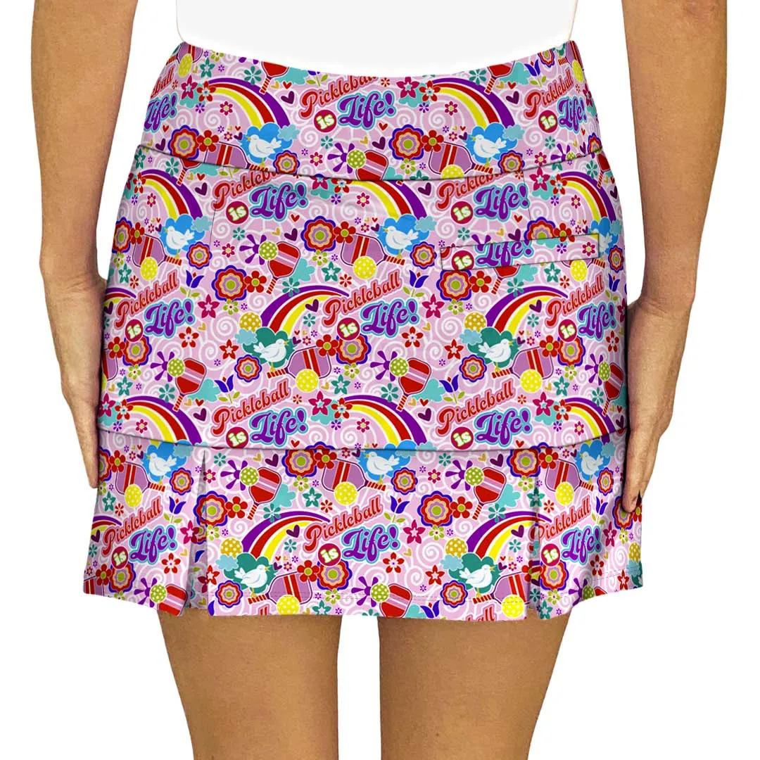 Scottsdale Pleated Skort in Pickleball Is Life Pink