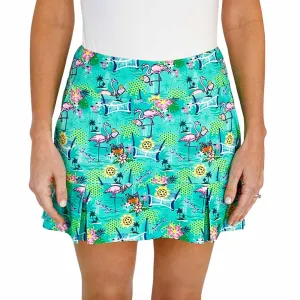 Scottsdale Pleated Skort in Pickleball Paradise Aqua Tides