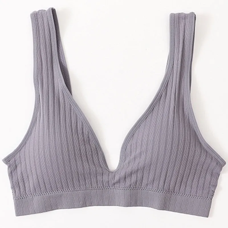 Seamless Sports Bras for Women - Plunge, Deep V, Sexy Backless Bralette Underwear