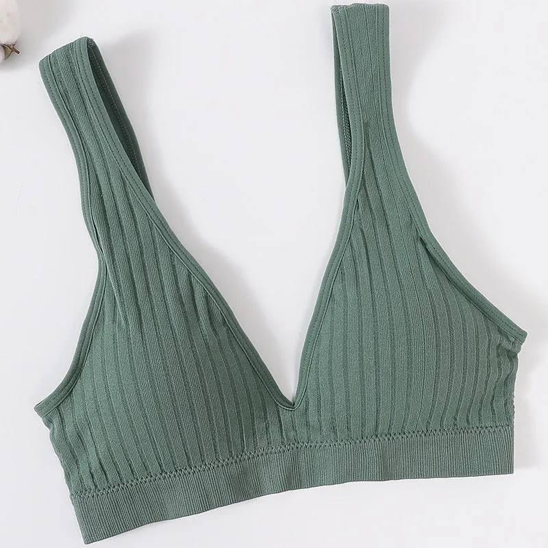 Seamless Sports Bras for Women - Plunge, Deep V, Sexy Backless Bralette Underwear