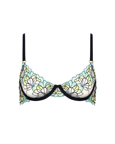 Serena Wired Bra - Mint/Lemon/Black -