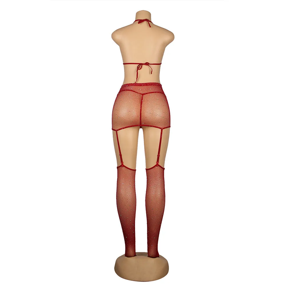 Sexy Diamond Fishnet Bodystocking Egypt with Gloves