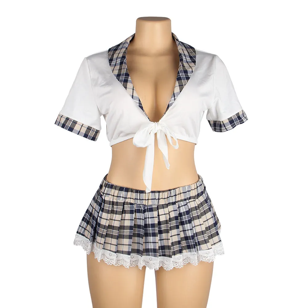 Sexy Egypt uniform high-quality student pleated skirt college style cosply suit