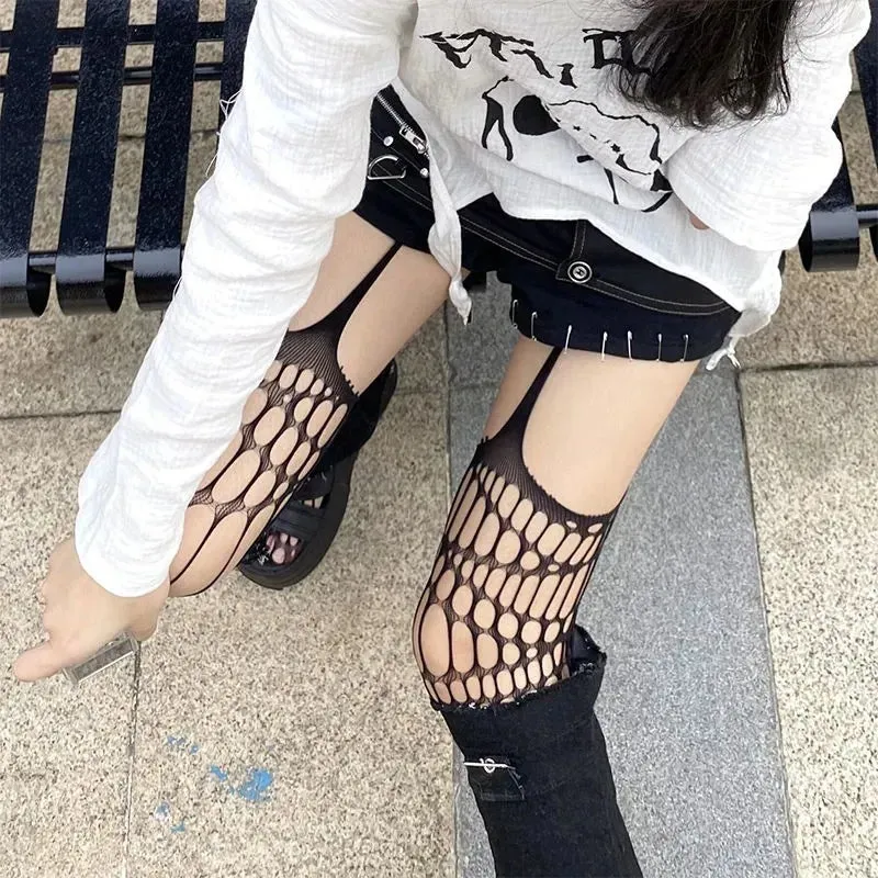 Sexy Fishnet Stockings with Garters Hosiery