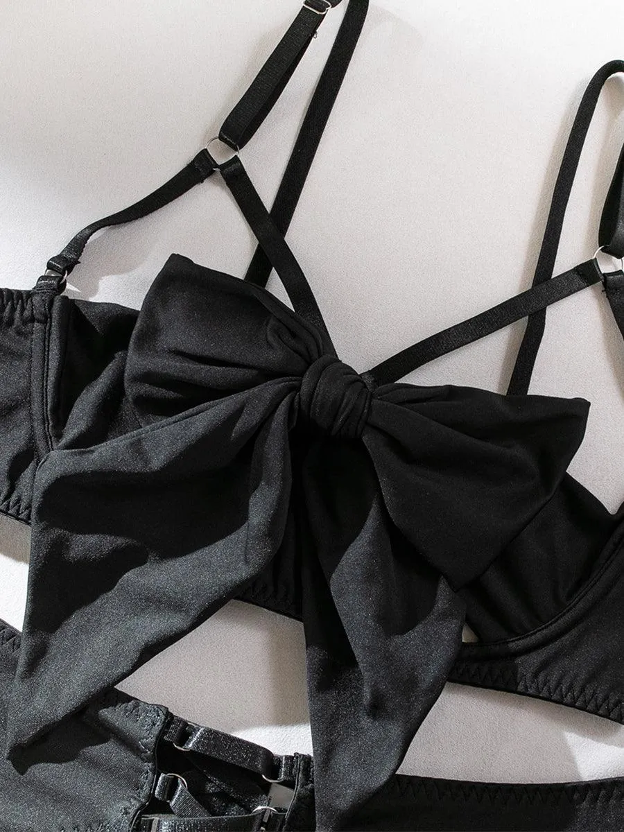Sexy Garter Hollow Sexy Lingerie Four-piece Set MSL041