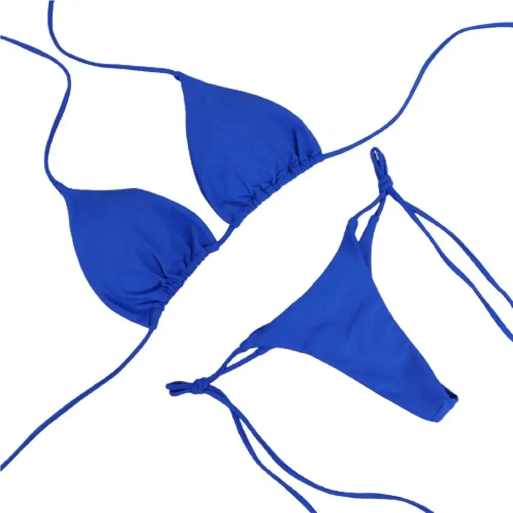 Sexy Halter Neck Thong Bikini Set