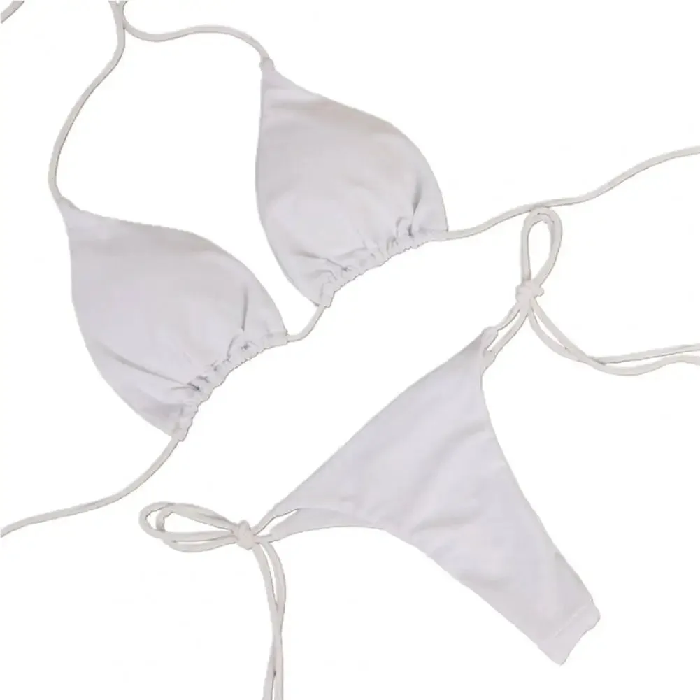 Sexy Halter Neck Thong Bikini Set