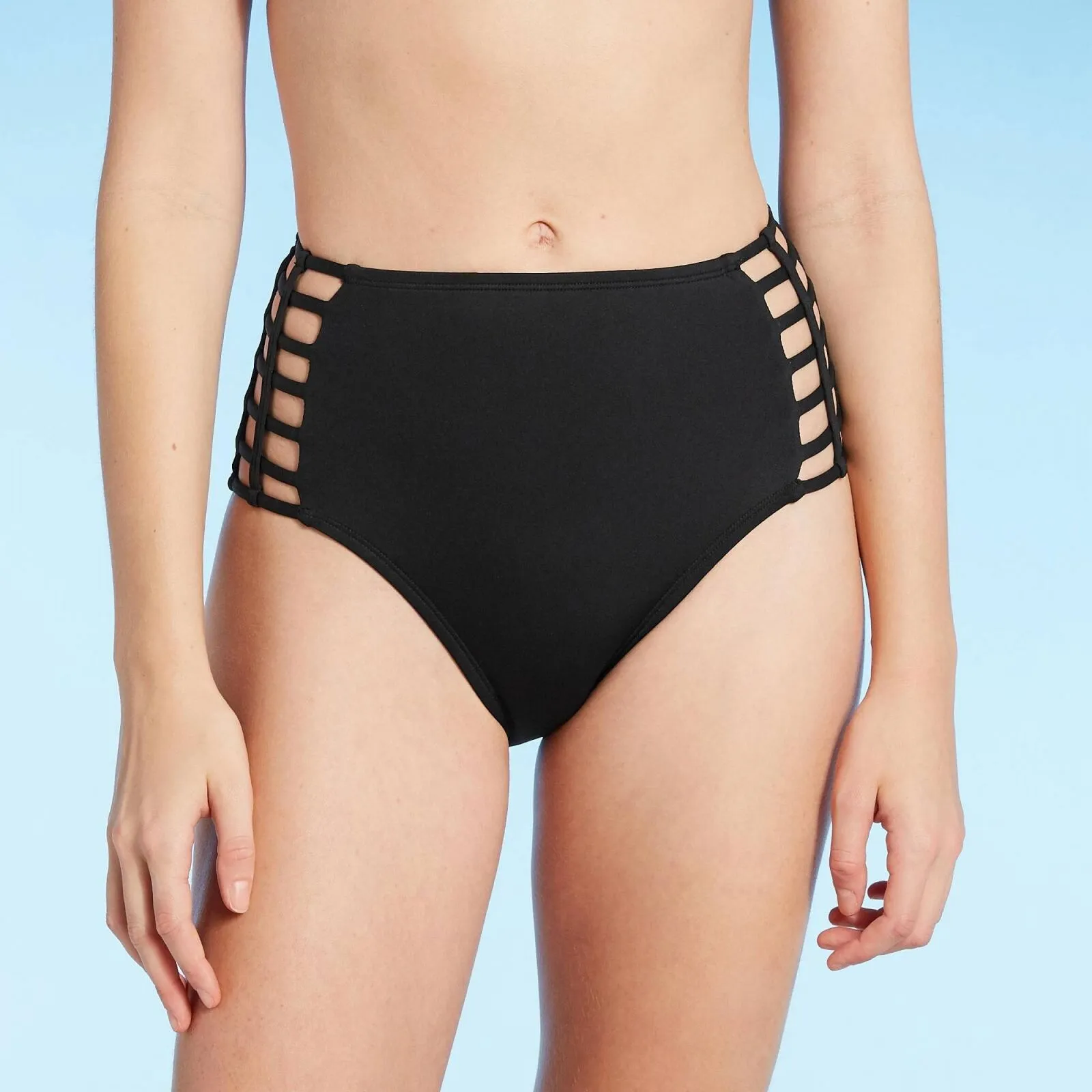 Shade & Shore Women's Caged High Waist Bikini Bottom AFP86B