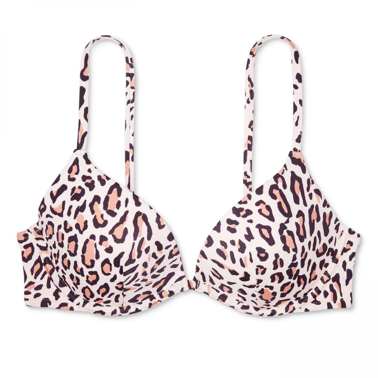 Shade & Shore Women's Leopard Lightly Lined Bikini Top