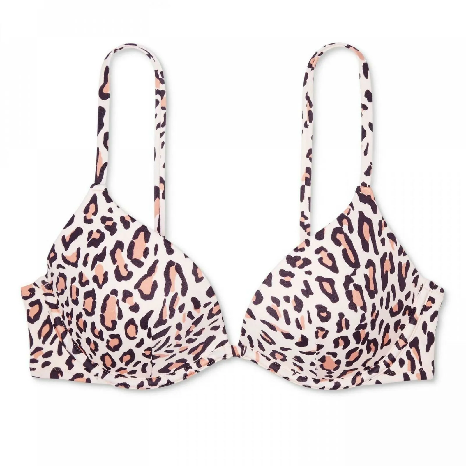 Shade & Shore Women's Leopard Lightly Lined Bikini Top