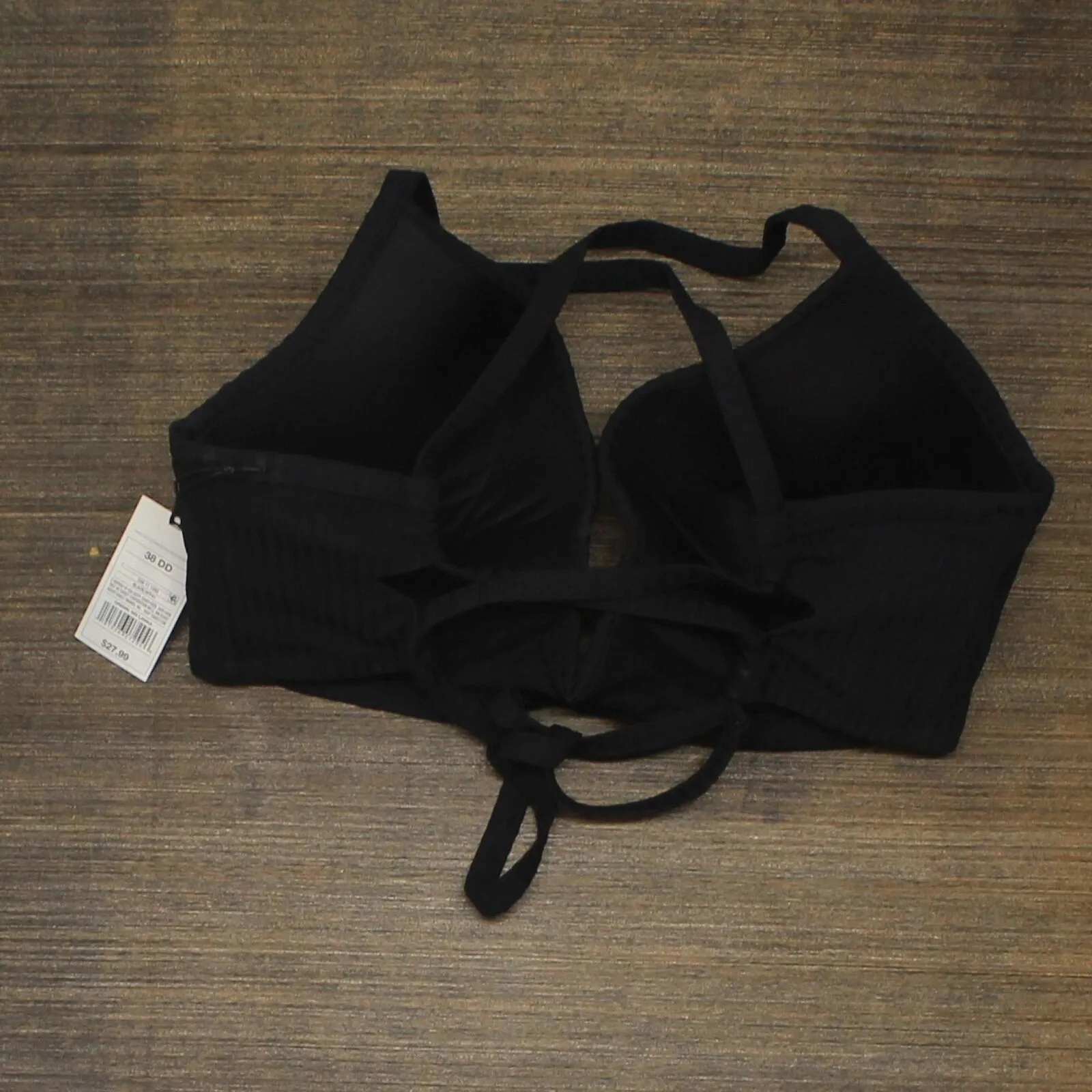 Shade & Shore Women's Lightly Lined V-Wire Ribbed Bikini Top AFP41