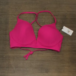Shade & Shore Women's Lightly Lined V-Wire Ribbed Bikini Top AFP42