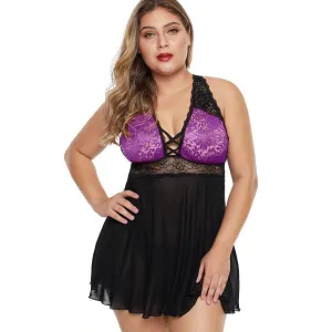 Sheer Mesh Halter Neck Lingerie Set