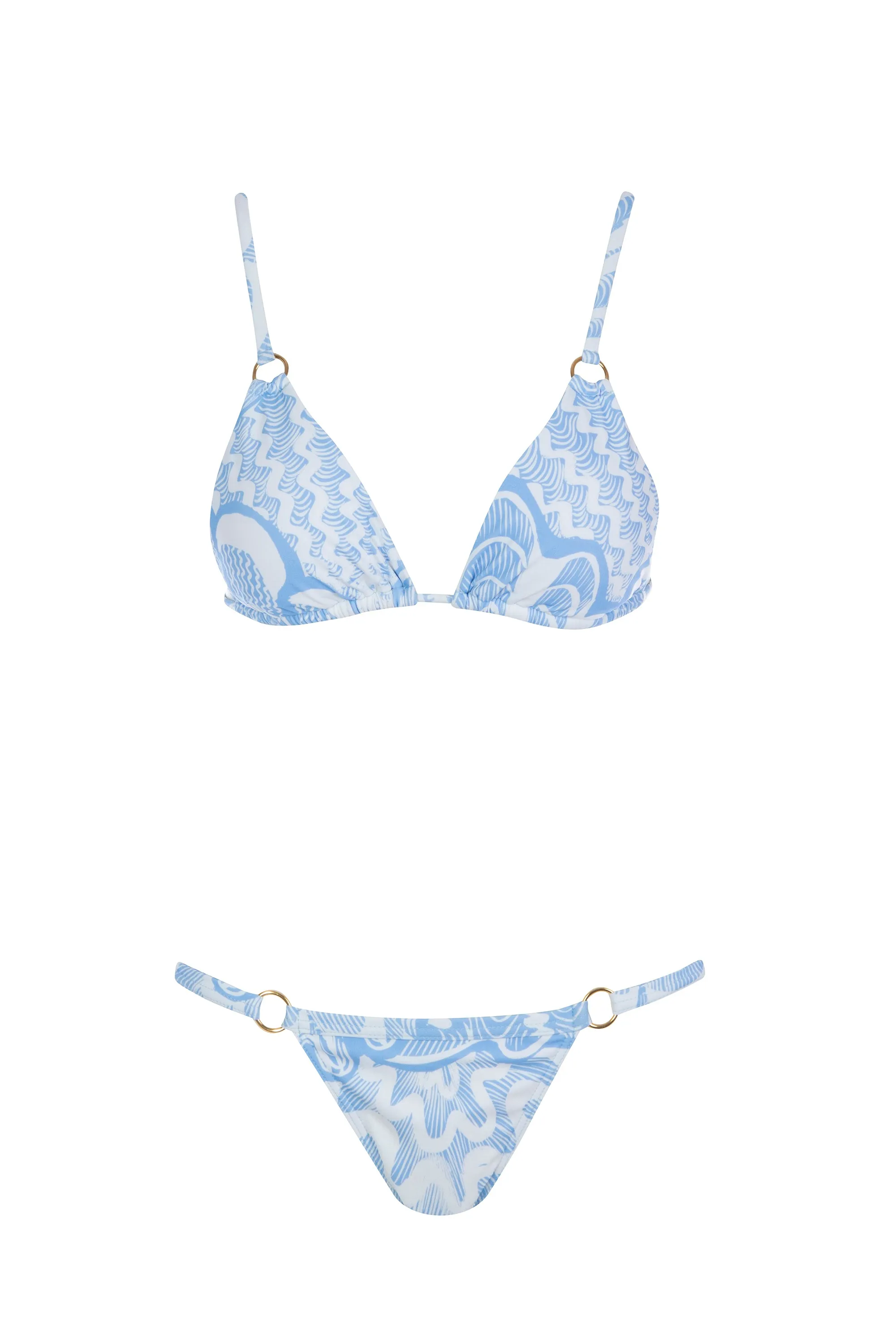 Shellegance Blue Abstract Shells - Havana Bottom