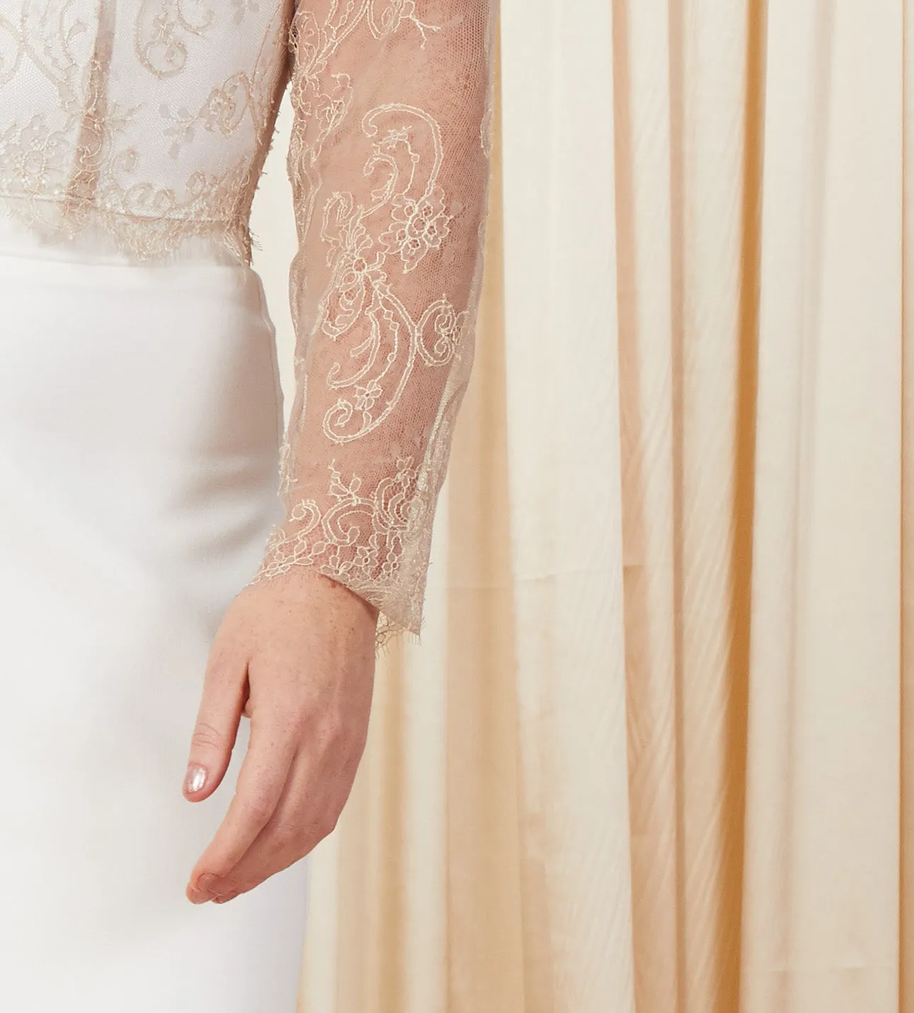 Si Doucement | Long Sleeved Bridal Top