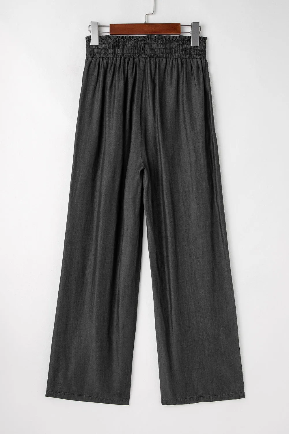 Side Pockets High Waist Wide Leg Lightweight Jeans