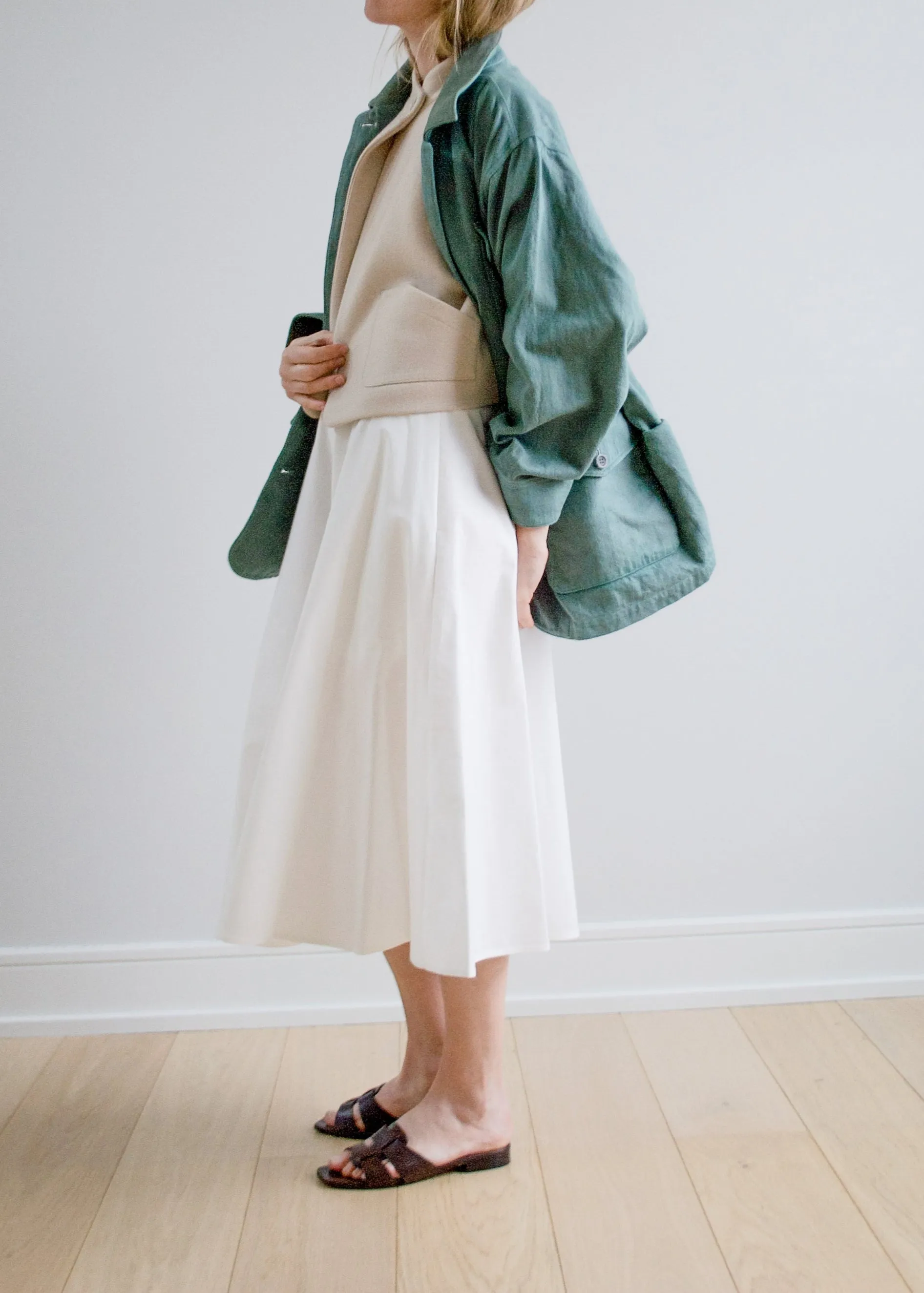 SK01 Circle Skirt, Ivory