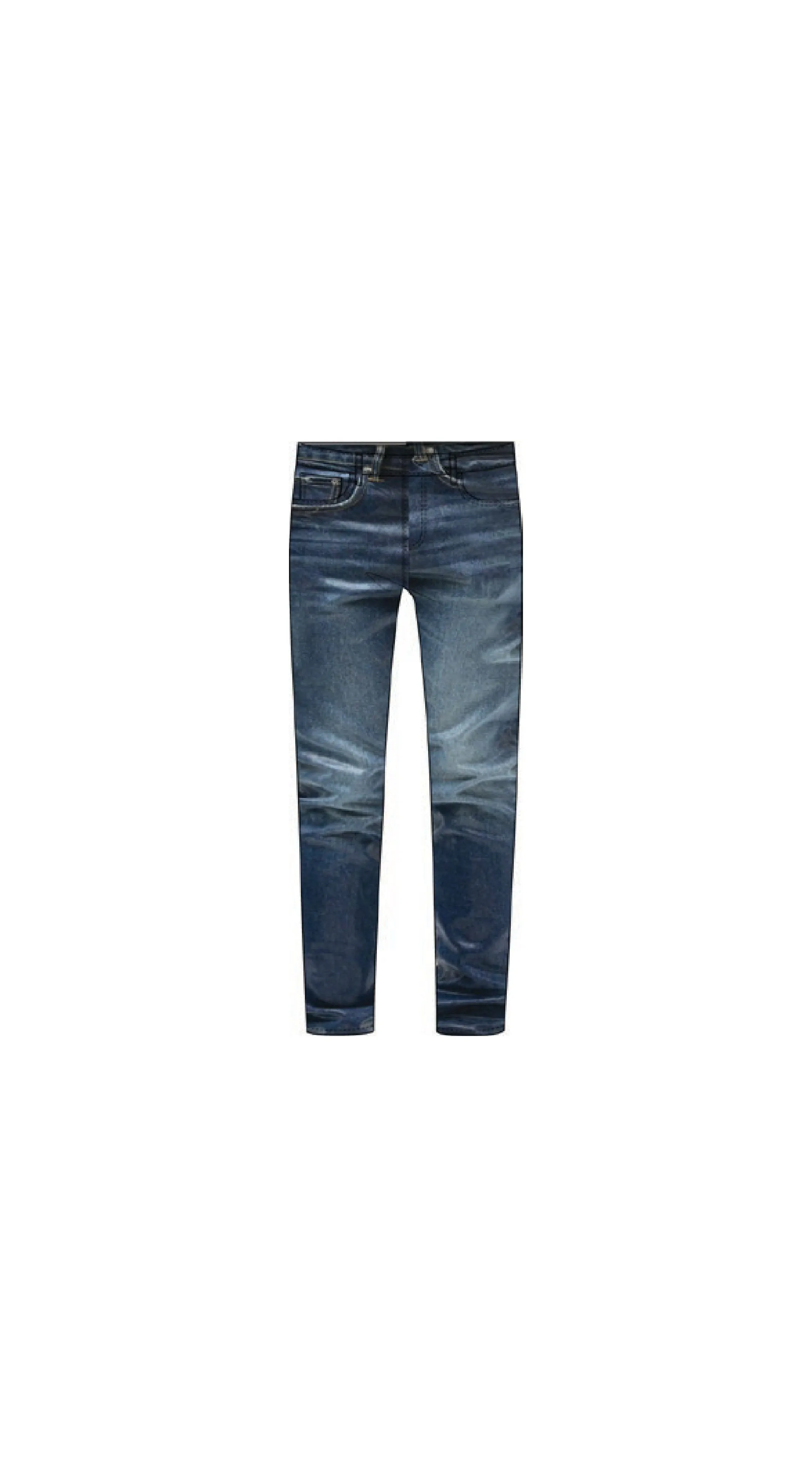 Skinny Vintage Coated - Dk Indigo