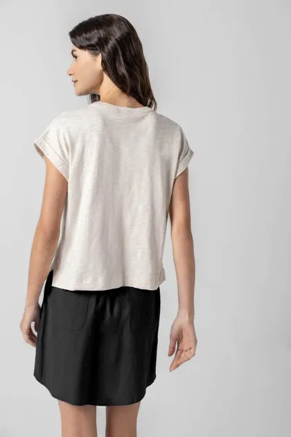 Sleeveless Boxy Crewneck Top-Canvas