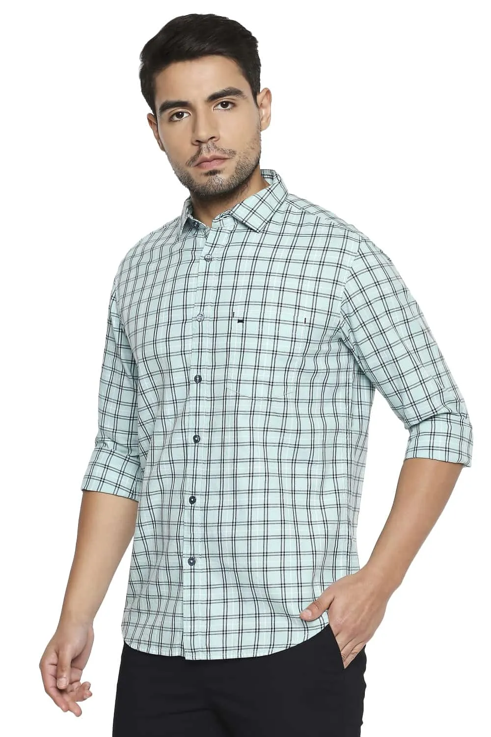 Slim Fit Checks Shirt