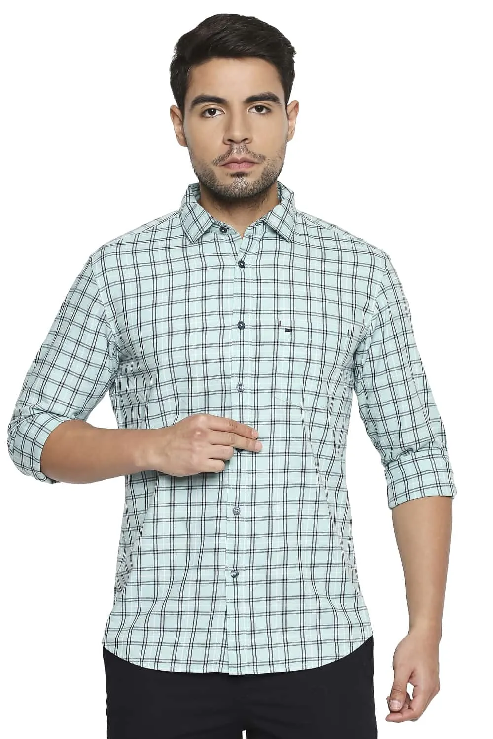 Slim Fit Checks Shirt