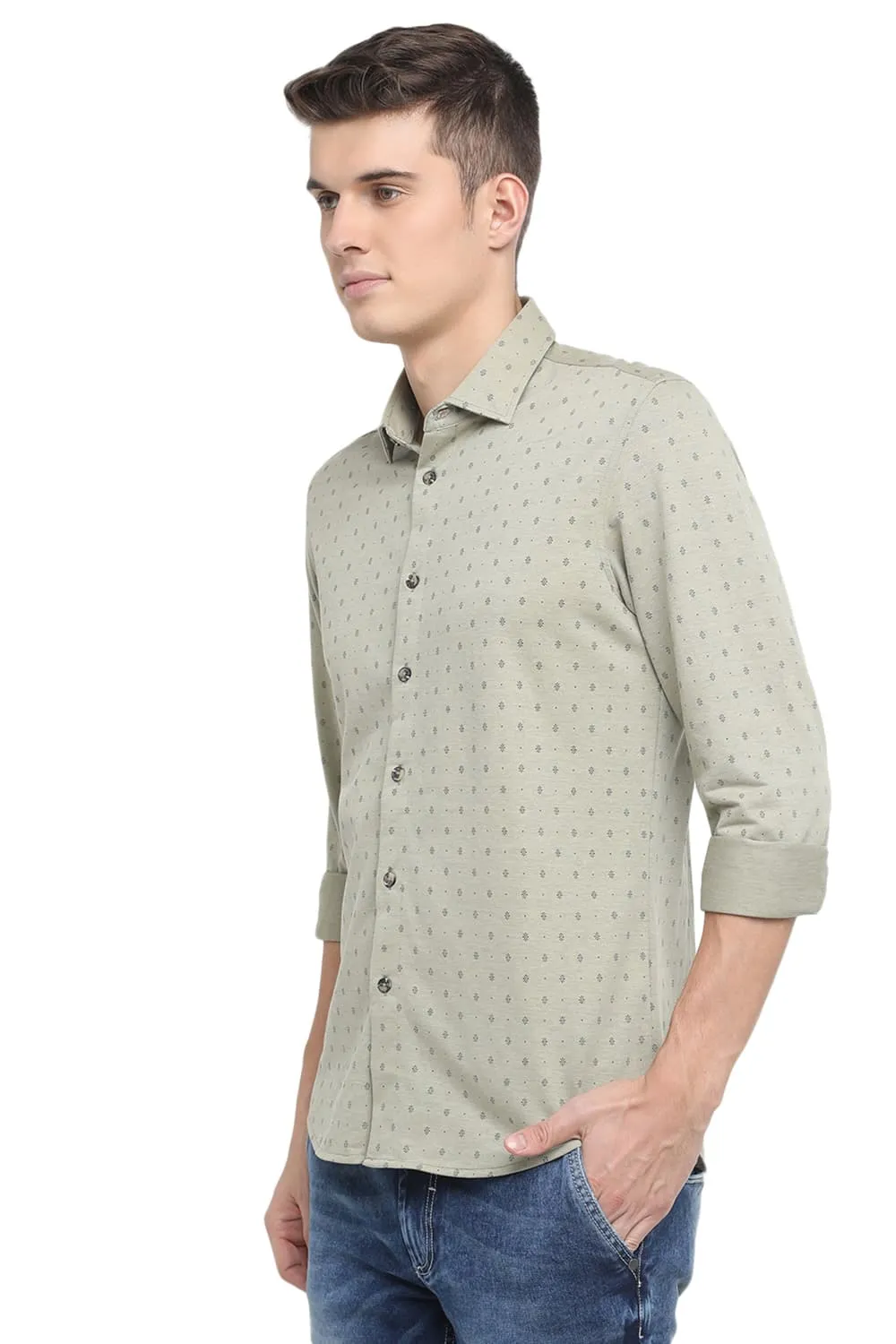 Slim Fit Knit Shirt
