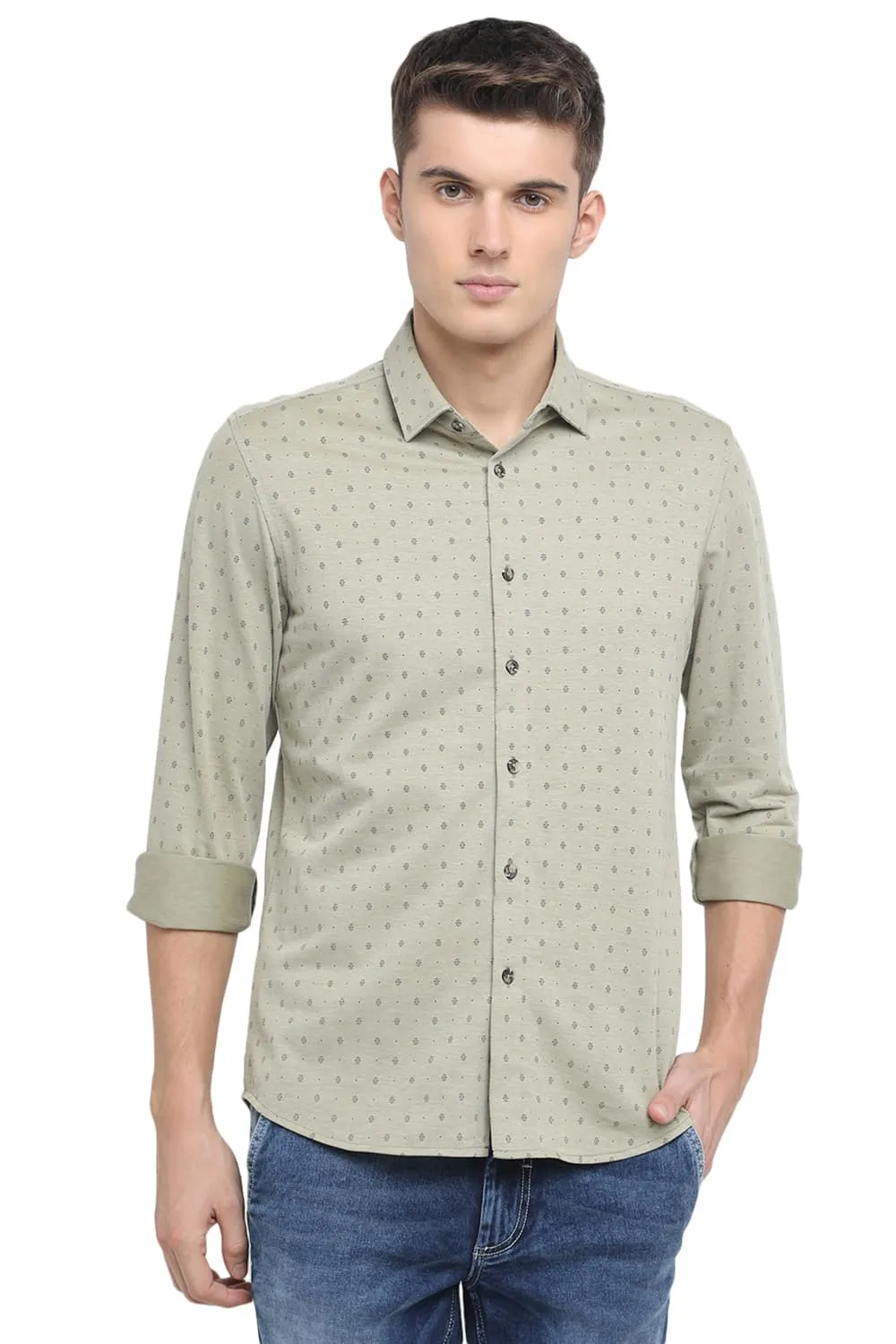 Slim Fit Knit Shirt