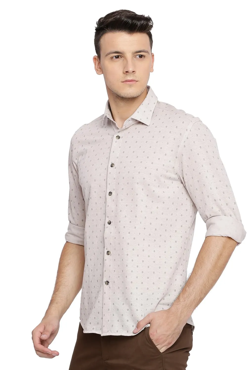 Slim Fit Knit Shirt
