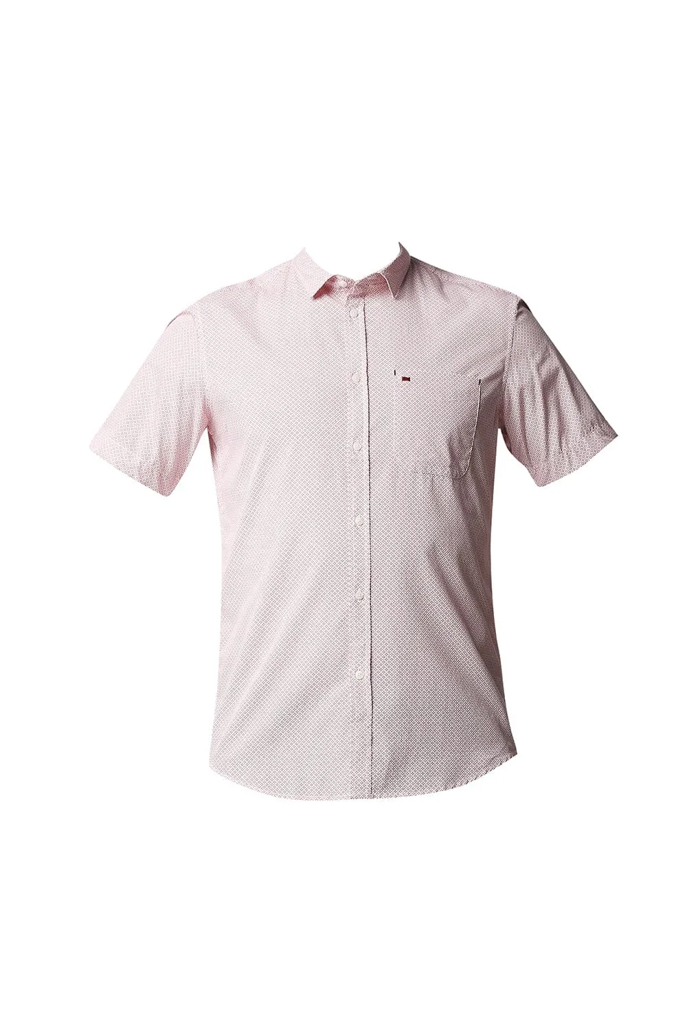 Slim Fit Poplin Printed Halfsleeves Shirt