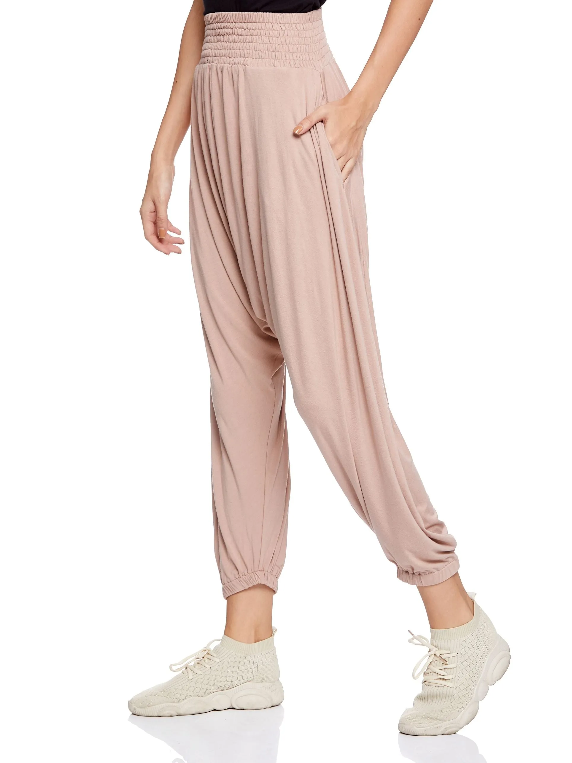 SMOCKED YOGA PANT (Dusty Rose)