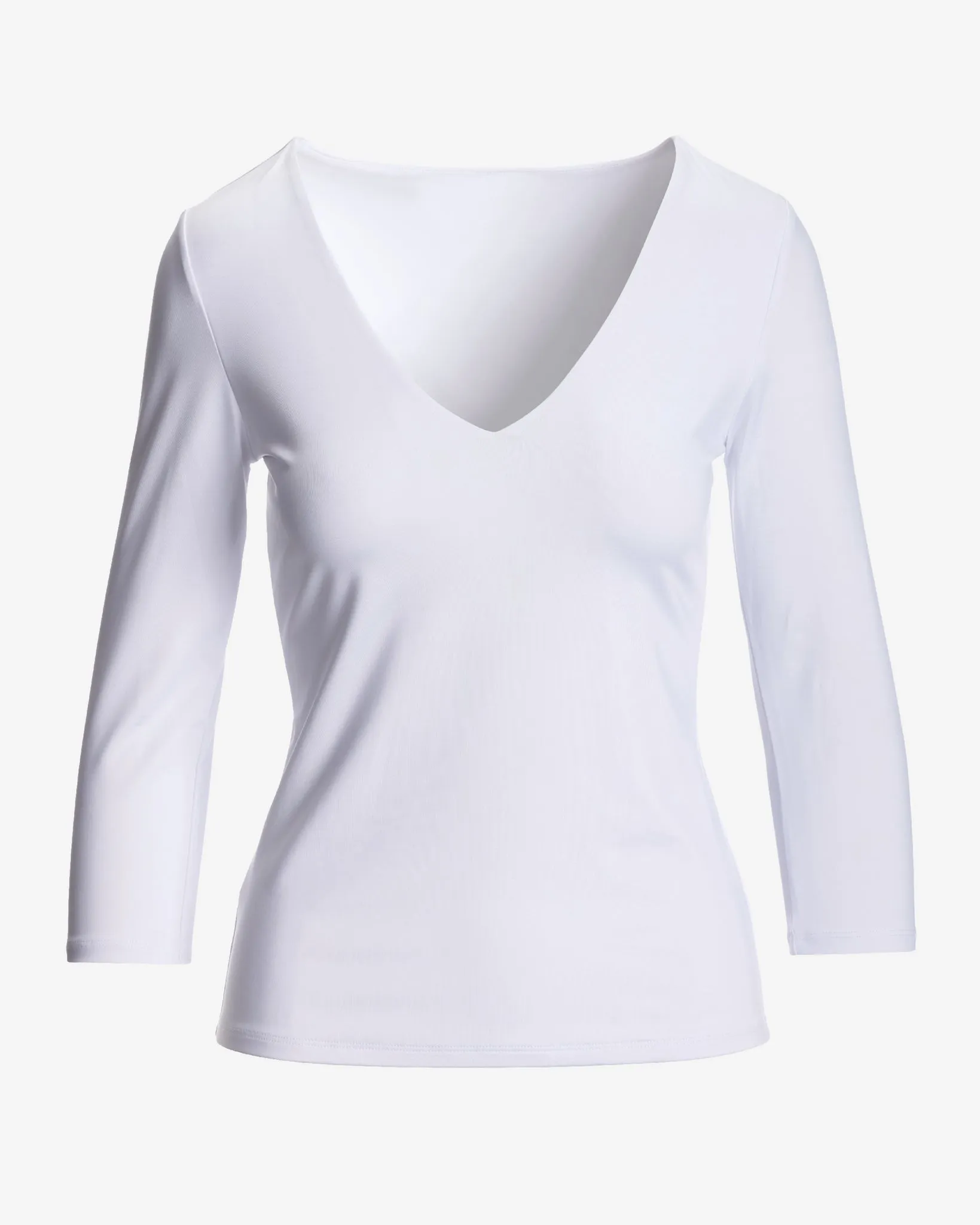 So Modern Three Quarter Sleeve Top White