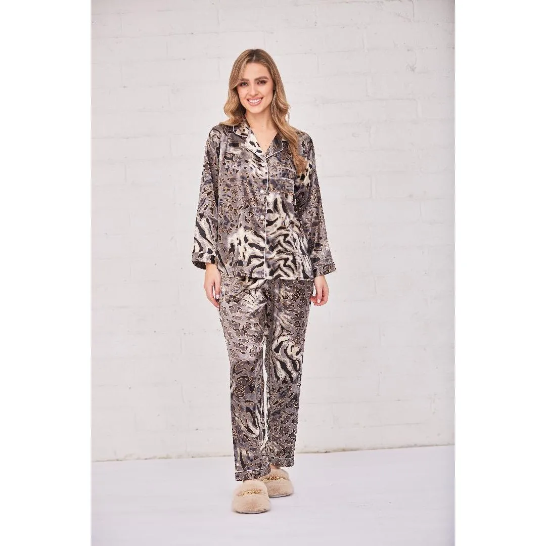 Something Special Gifts Luxury Satin Pyjamas - Animal
