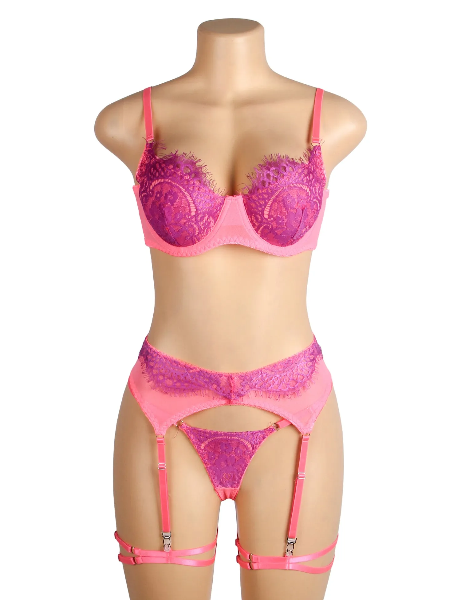 Spliced Eyelash Lace Bra Egypt Set