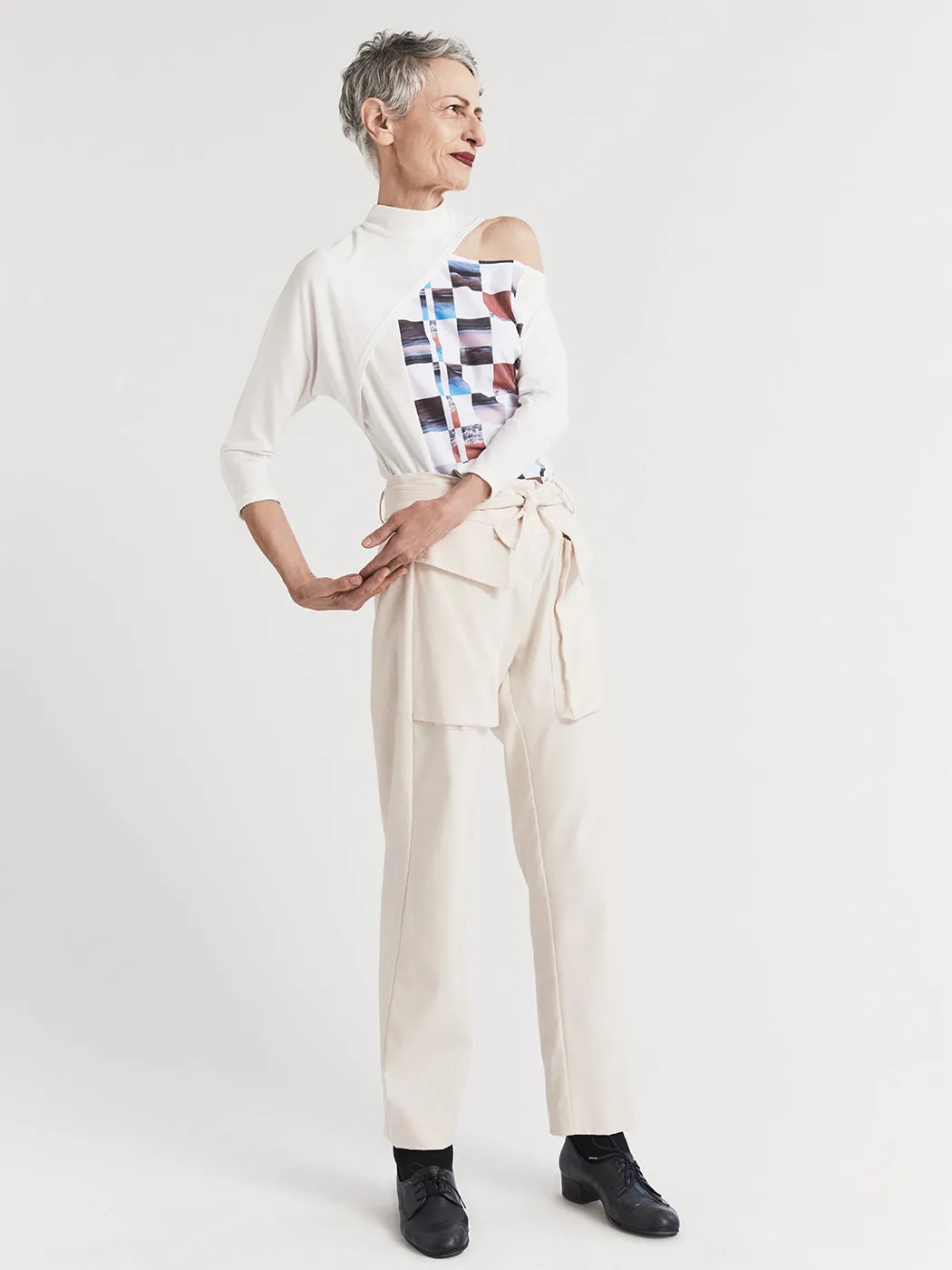 Split Dolman Sleeve Print