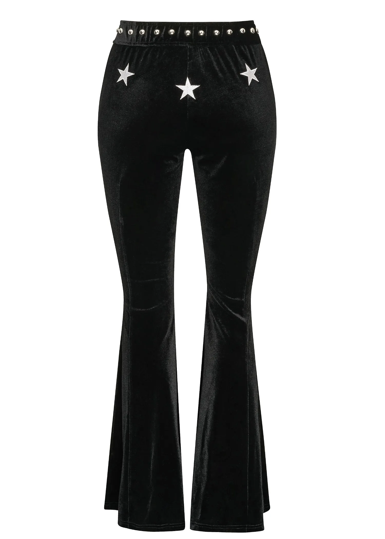 Star Studded Velvet Bell Bottoms