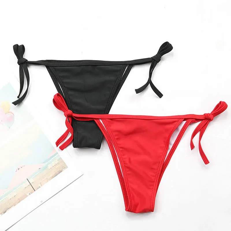 Strappy Cut-Out Bikini Top & High-Cut Triangle Bottom