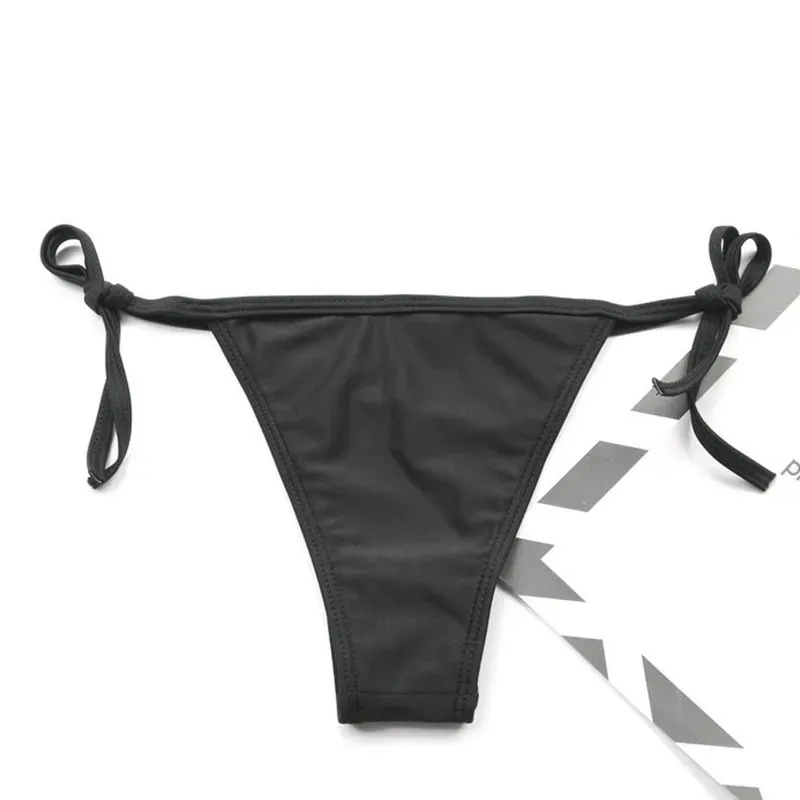 Strappy Cut-Out Bikini Top & High-Cut Triangle Bottom