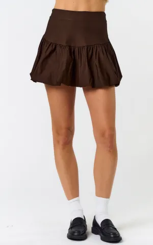 Stretch Flare Bubble Mini Skirt