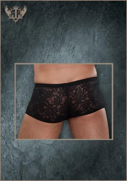 Stretch Lace Mini Short - Black -