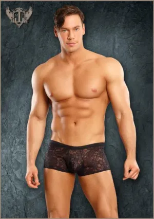 Stretch Lace Mini Short - Black -