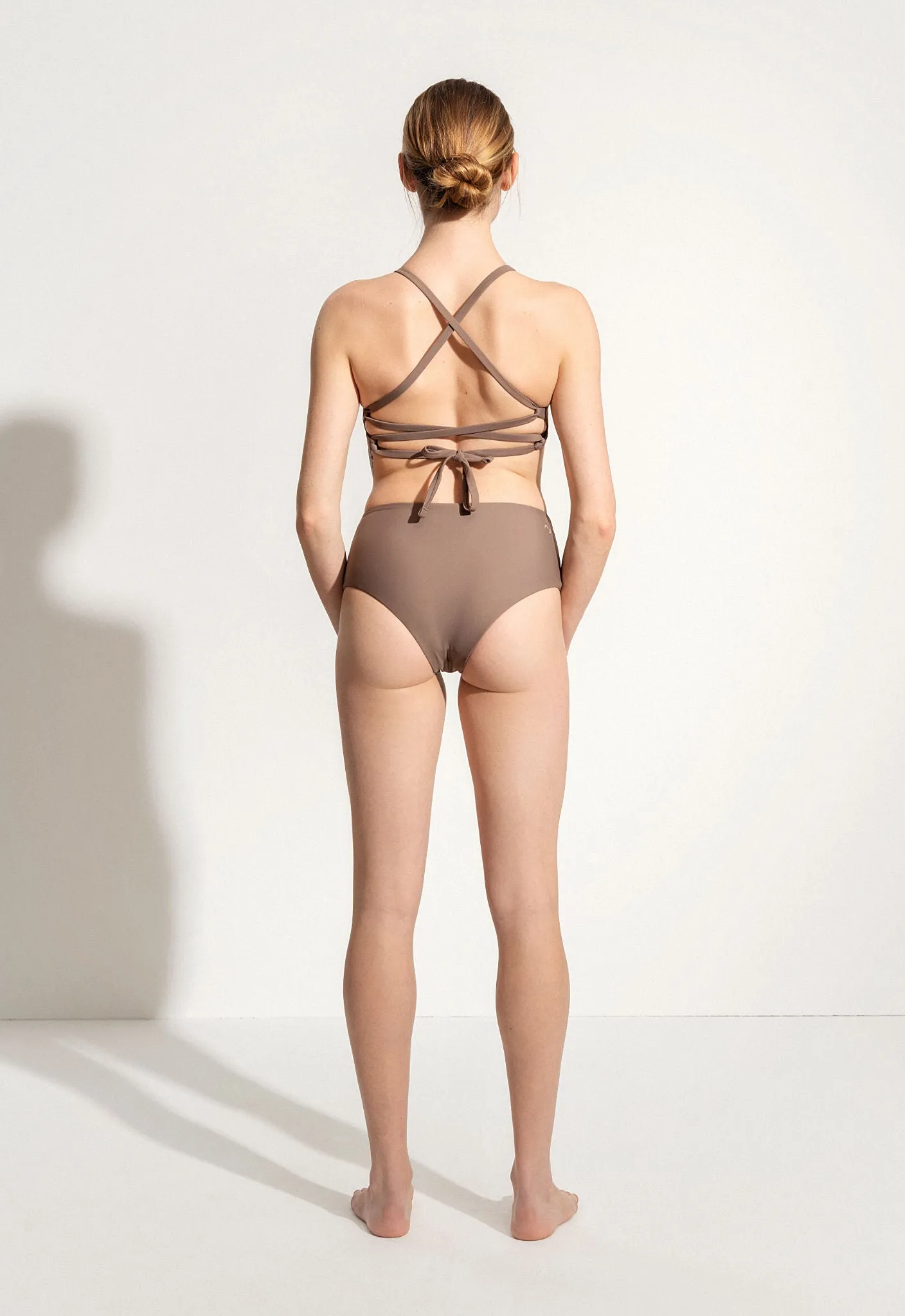 Surf Bikini Bottom "Fugu" in brown