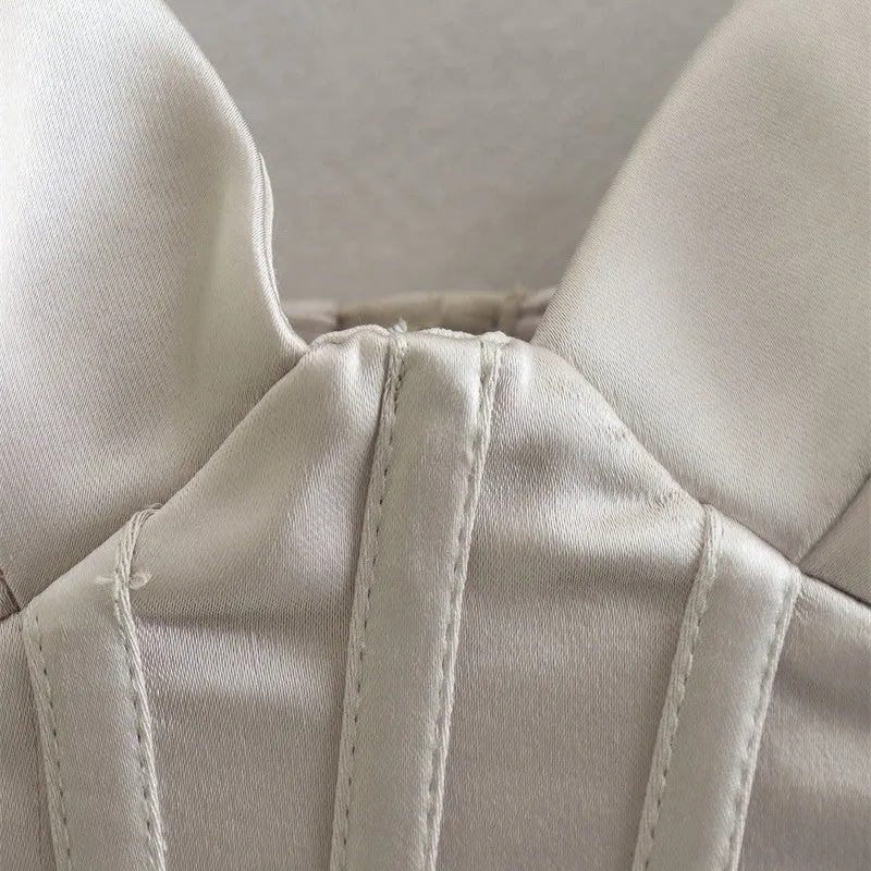 Sweet Satin Corset-style Top