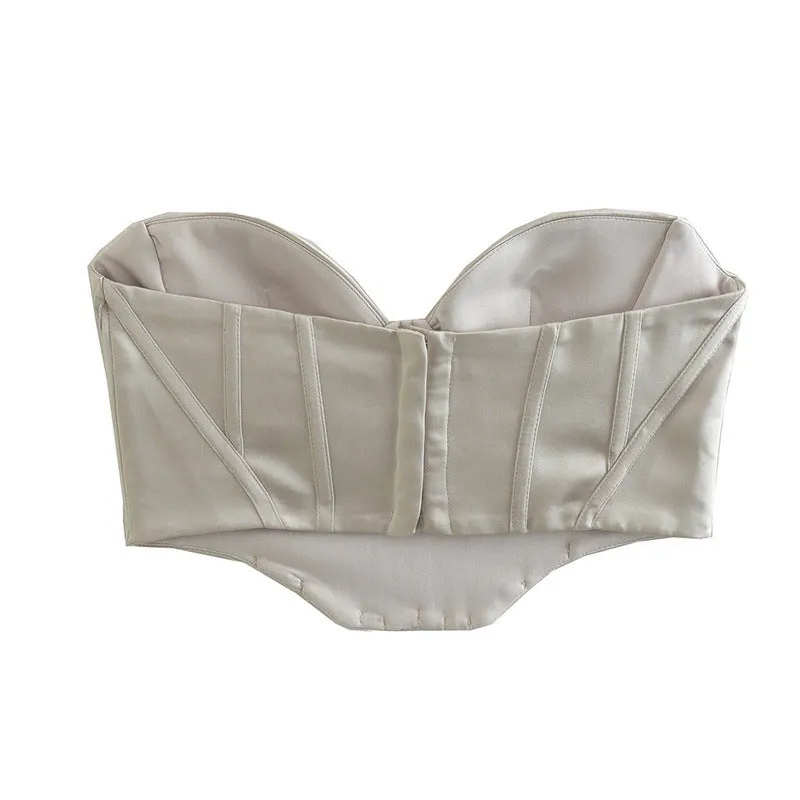 Sweet Satin Corset-style Top